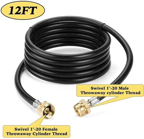 Propan Messing T-Shirt Adapter Kit, 4 Ports Propan Messing T-Shirt mit 5 Fuß & 12 Fuß Schlauch - Bild 6 von 8