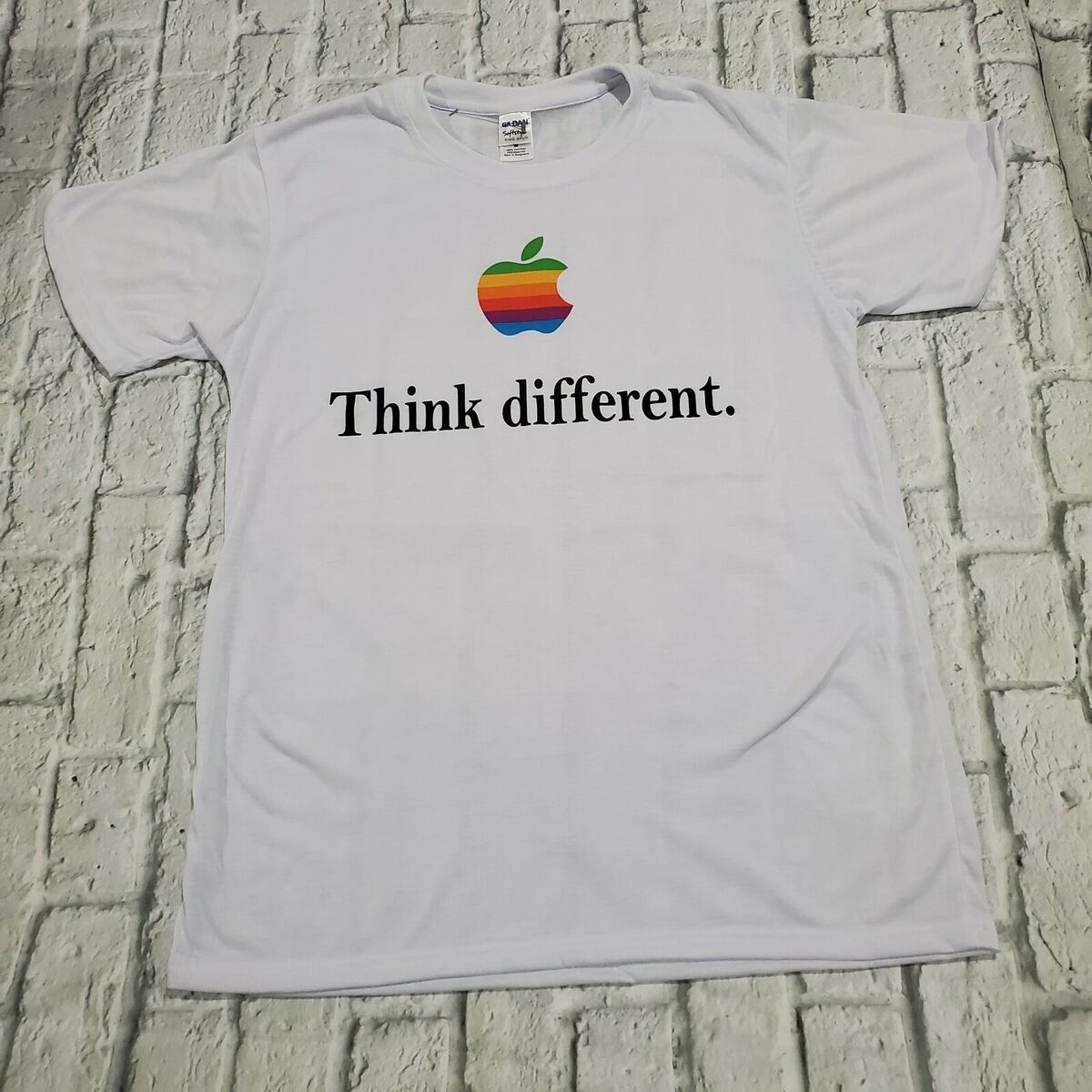 Vintage 80s 90s Apple Computers 6 Color Logo White T-Shirt Vintage 80s 90s Apple Computers 6 Color Logo White T-Shirt