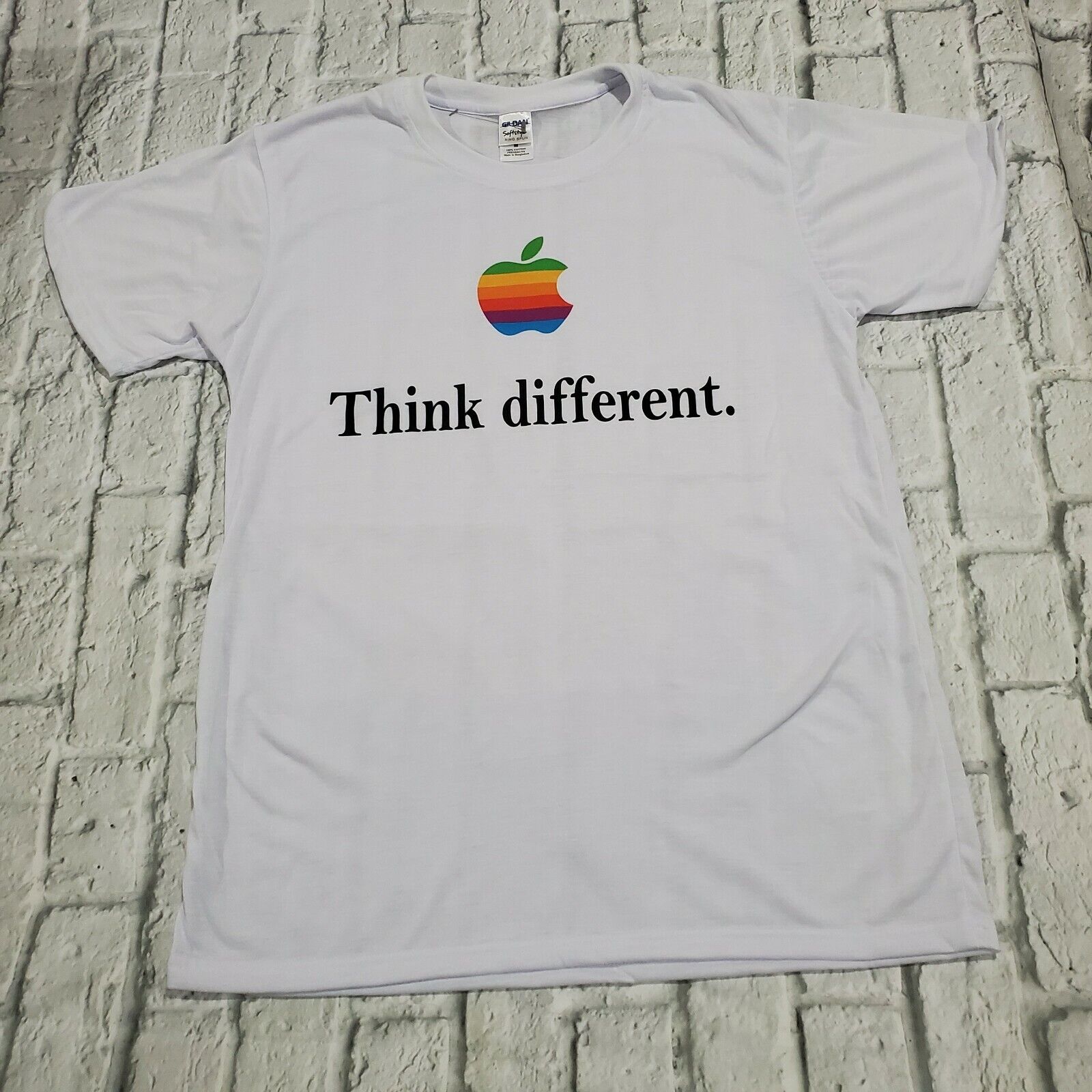 Vintage 80s 90s Apple Computers 6 Color Logo Whit… - image 2