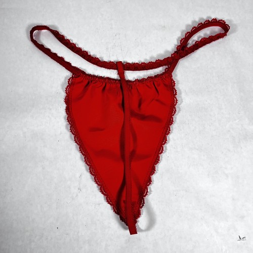 Lover's Lane rot Spitze getrimmt Bügel Bustier mit Strumpfband & passendem Tanga Gr. 1X - Bild 6 von 8