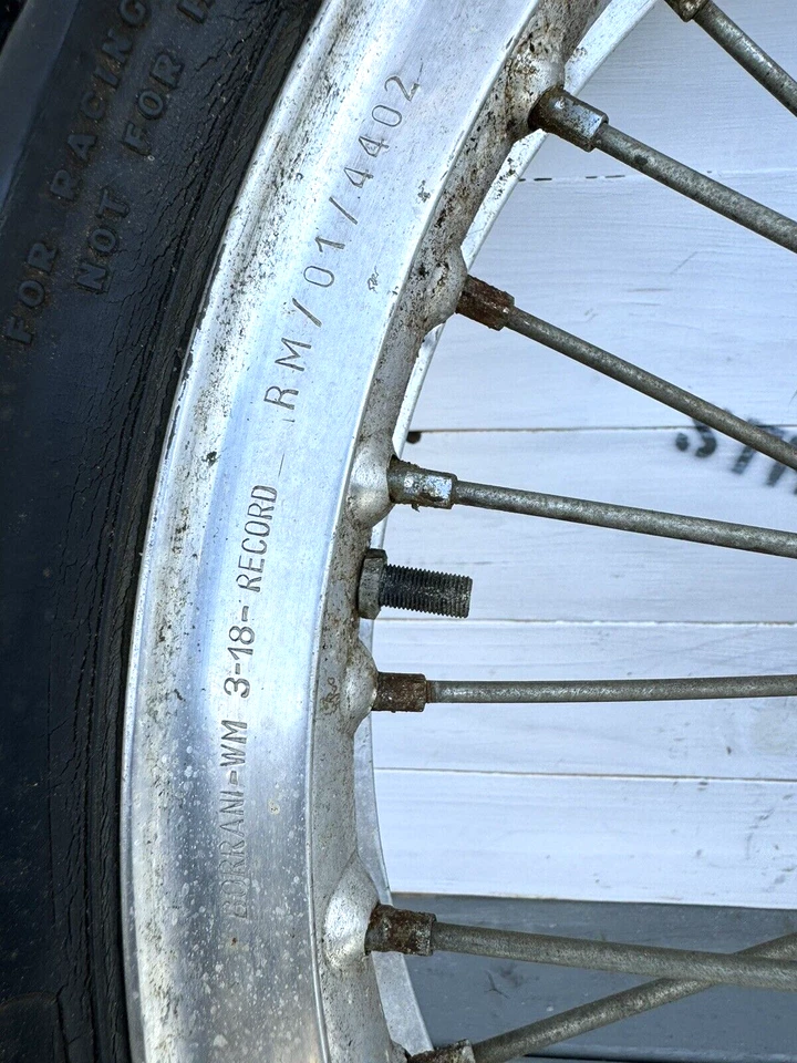 Harley Vintage Chopper Flat Track 18" Borrani Spool Wheel Flathead WR XLR XR750 - Image 2 of 4
