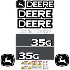 DEERE 35G Decals Kit - Mini Excavator - 3M & Orafol Vinyls 7yr Laminate