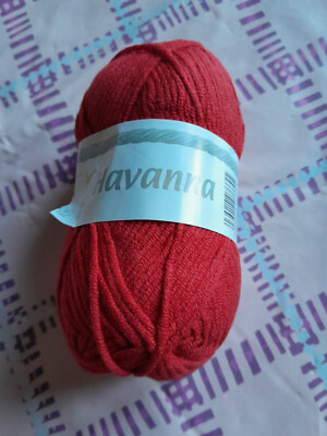 Wolle ''Havanna'' zum Stricken oder Häkeln in Rot von Gründl 55%Baumwolle/45%Acryl