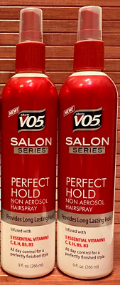 2 V05 SALON SERIES PERFECT HOLD NON AEROSOL  9oz each