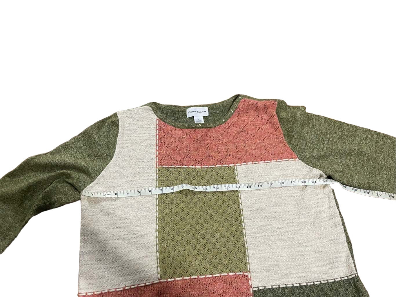Alfred Dunner patchwork sweater size large - image 7
