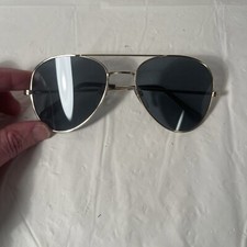 Vintage Korea Gold Aviator Sunglassees Gold With Grey Lenses
