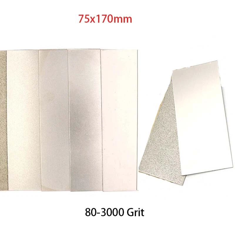Diamant Wetzplatte Stein Schleifstein Polieren Schärfer 80-3000 Körnung 75x170