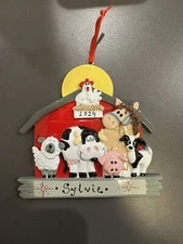 Barnyard Personalized Christmas Ornament