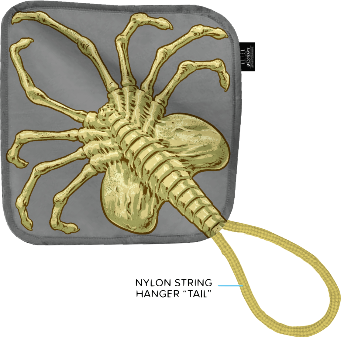 Loot Crate Alien Facehugger Face Towel with String Hanger "Tail" eBay