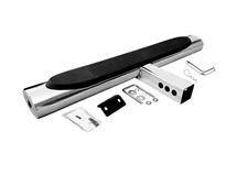 Fit 2" Receiver Steel Tow Hitch Step Bar Guard 28" Length 4" Oval Chrome