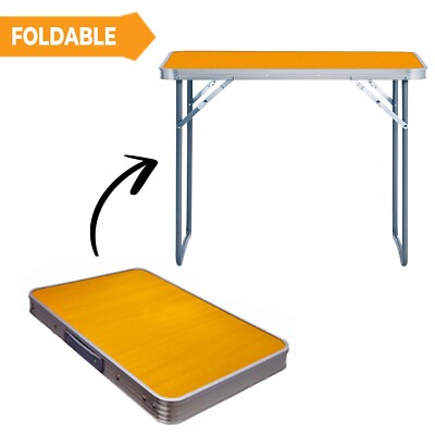 MDF TRAGBARER INNENBEREICH AUSSEN HOLZ KLAPPBARER ESSTISCH CAMPING PICKNICK PARTY