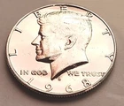 Very Nice 1968 D Kennedy Half Dollar 40% Vintage Silver Brilliant Free SHI KS570