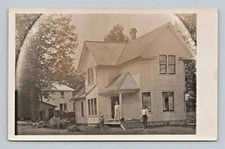 Rppc, Early HOME, FATHER, MOTHER, SON, AZO 1904-1918 REAL PHOTO