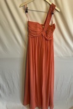 Holly Willoughby Coral One Shoulder Embellished Prom Dress Size 10 Occasional