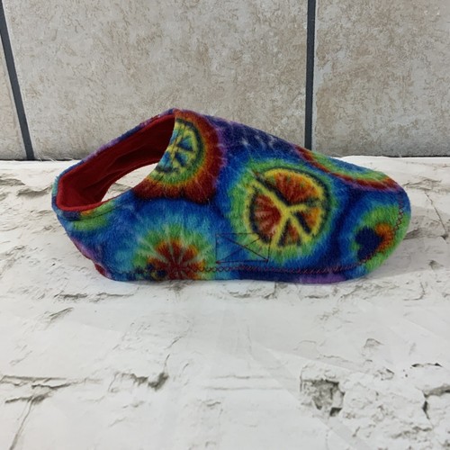 Small Dog Vest Flannel Hippie Boho Peace Sign Print Red Butterfly Psychedelic