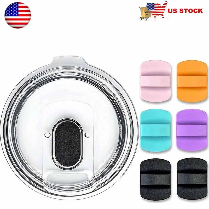 US 20/30 oz Magnetic Slider Splash Spill Proof Lid for YETI Rambler Tumbler  Cup