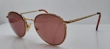 Vintage Charmant 8009 Gold Oval Metal Sunglasses Japan FRAMES ONLY