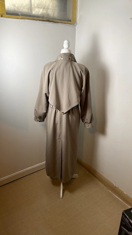 fleet street womens long wind breaker type coat mauve color size 4 - Image 2 of 4