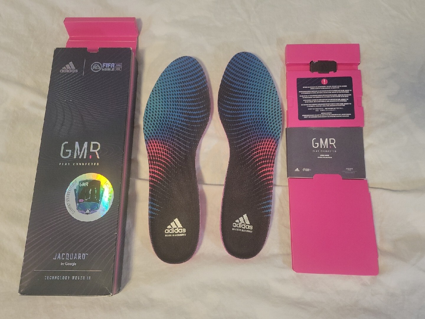 NEW Adidas GMR Soccer Insoles FS0156 Sz 11 Jacquard Google open box