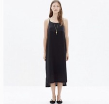 MADEWELL BY J.CREW SILK MAGIC HOUR DRESS SIZE 2 TRUE BLACK B6354