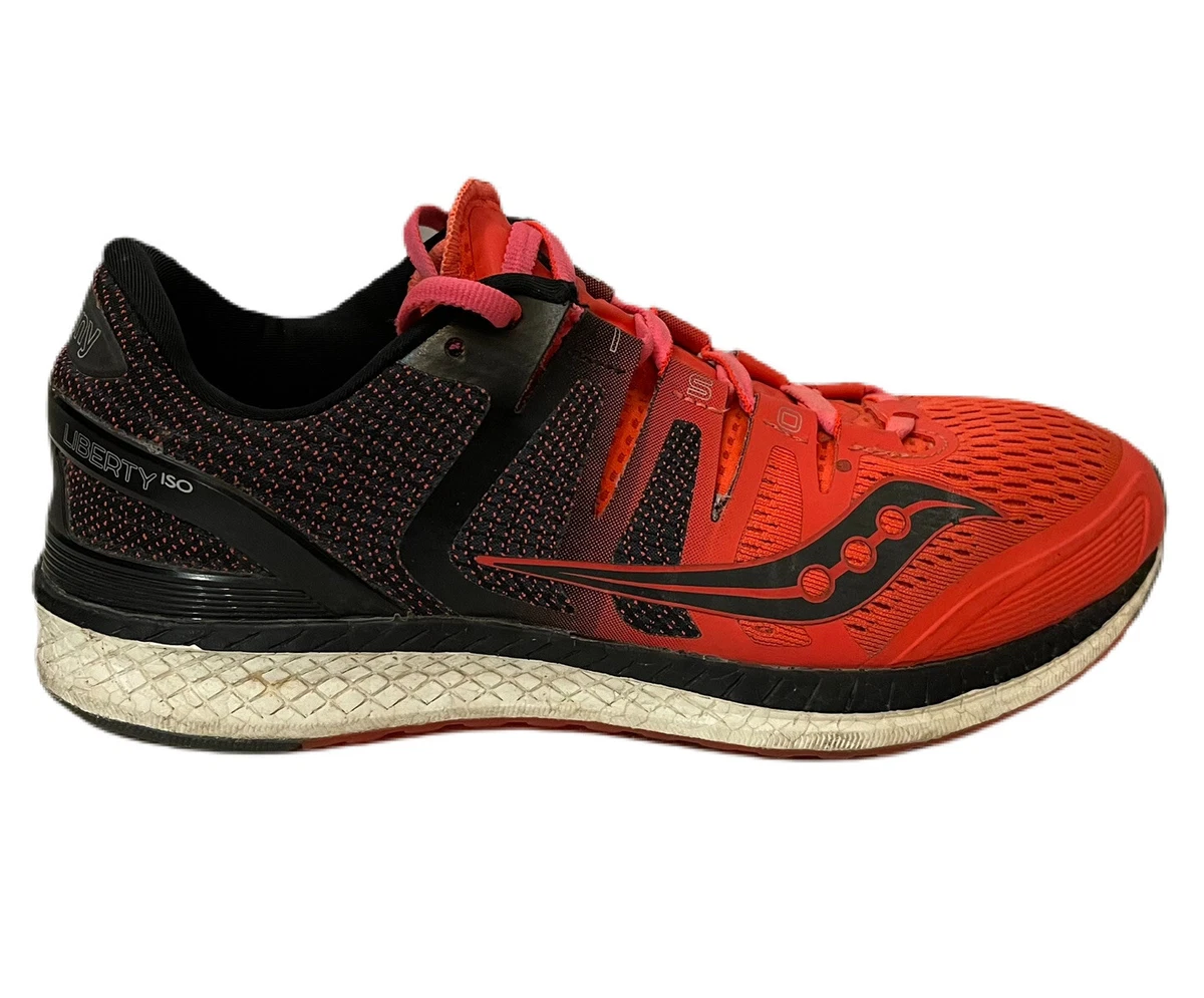 Women s Saucony Liberty ISO Red Black Running Shoes Lace Up Size 8.5 S10410 2