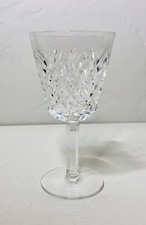 WATERFORD Crystal ALANA PATTERN 6 oz. 6”H 3”D Claret White Rose Wine Clear Glass
