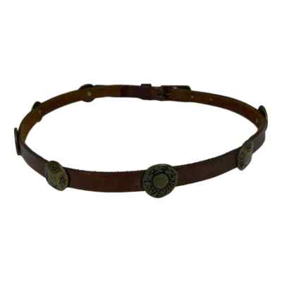 Vintage Guess Leather Embellished Belt Small Boho Narrow  display picture 1