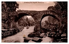 postcard Shooting the Rapids Killarney RPPC signed #27073 J.V. 2762