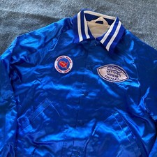 1980s National Womens Football League Cleveland Brewers Satin Varsity Jacket