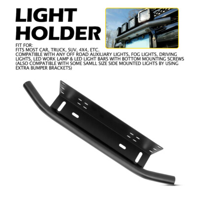 Bull Bar Bumper License Plate Mount Bracket LED Work Light Holder OffRoad EXD