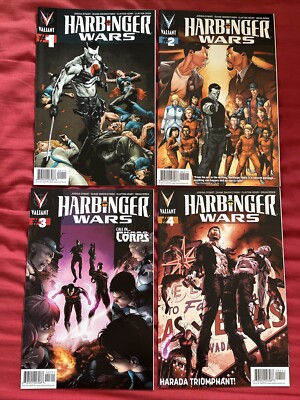 Harbinger Wars #1 - #4 Complete Valiant Comics 2013 Sent In A Cardboard Mailer