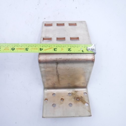 Nickel Plated Offset Copper Busbar Bus Bar 4" W, 4.75"-4"-2.5" Length, 1/4" Thic - 第 2/5 張圖片