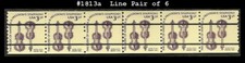 USA3 #1813a MNH Line Pair6 Voilins Dull Gum