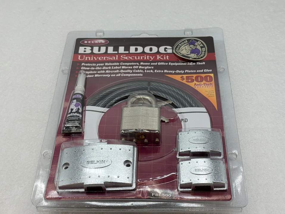 Belkin Bulldog Universal Security Kit Aircraft Quality Heavy Duty Lock Computer - Image 2 of 4