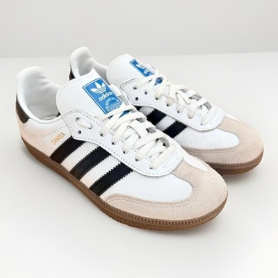 Adidas Samba OG Kinder Sneaker UK 1,5 weiß schwarz klassisch Sommer Retro Trainers