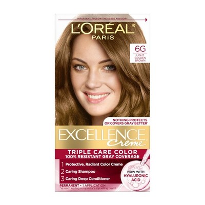 Excellence Crème Permanent Hair Dye, Triple Care Hair Color with Hyaluronic A...