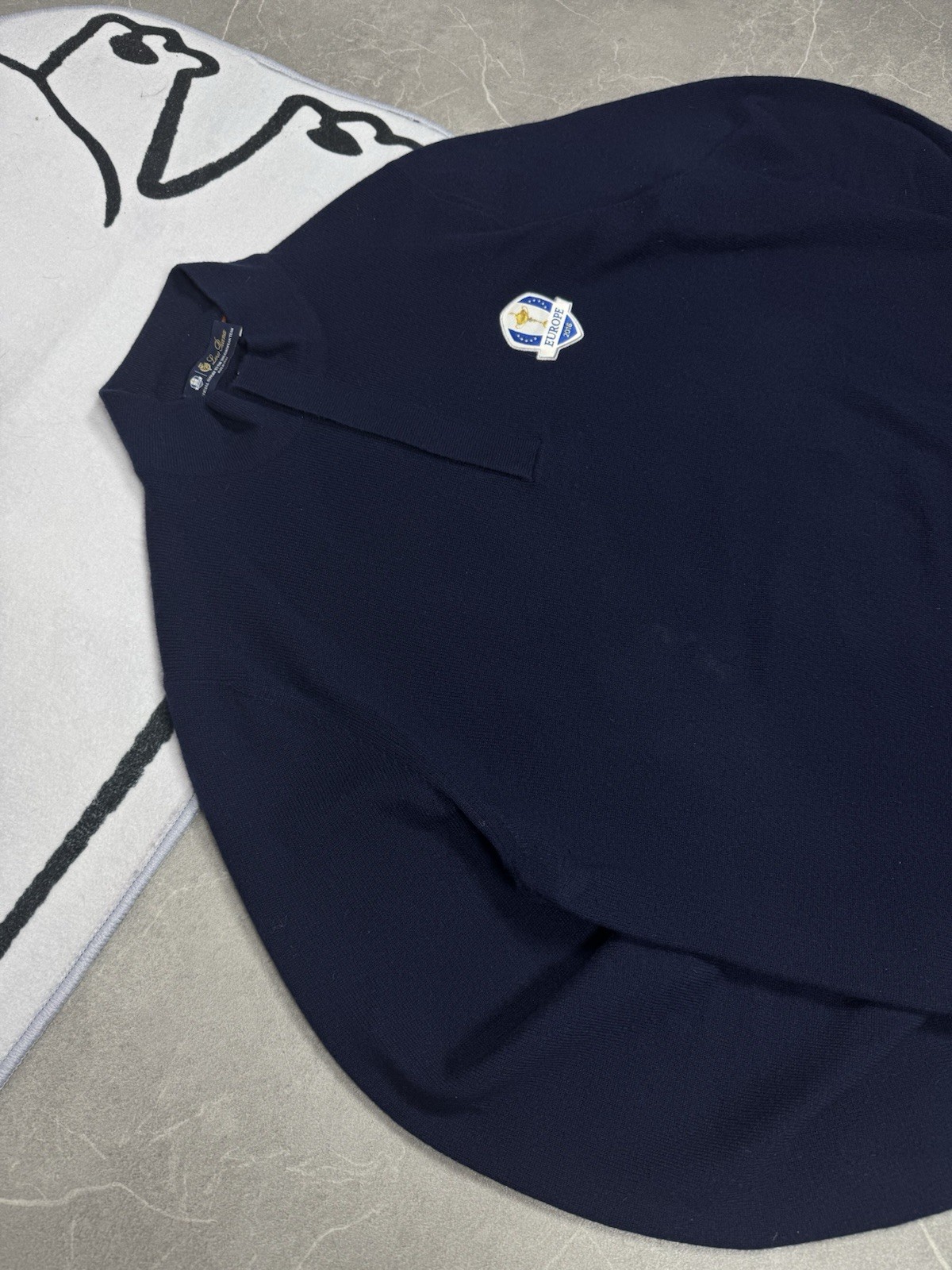 Loro Piana Half Castle Rare Cashmere Club Size L Dark Blue image 2