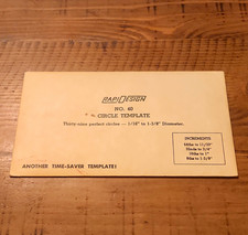 Rapidesign Circle Drafting Template Stencil, No. 40, 39 Circles 1/16"-1-3/8"