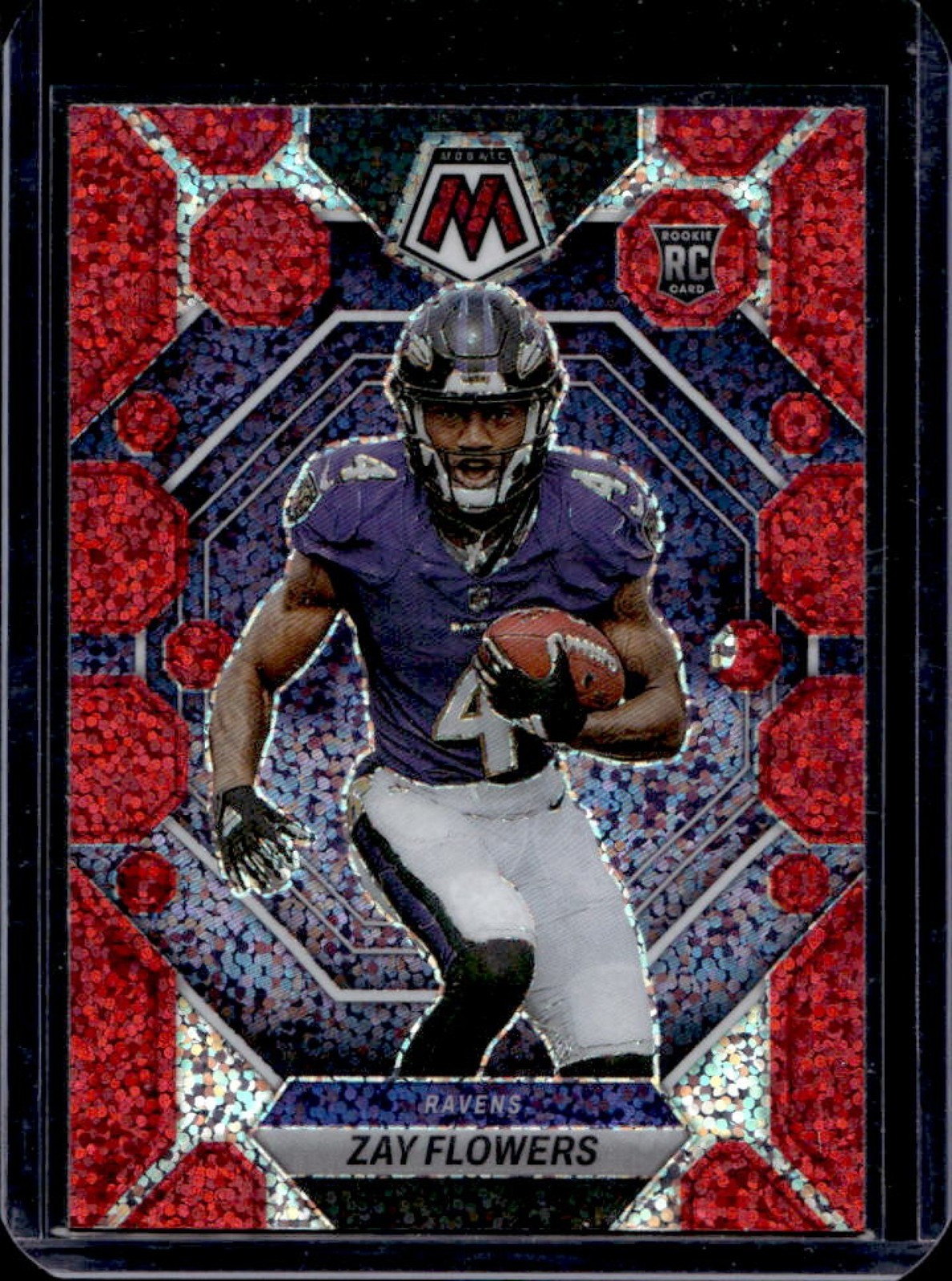 2023 Mosaic Zay Flowers RC Red Sparkle Rookie #380 Ravens