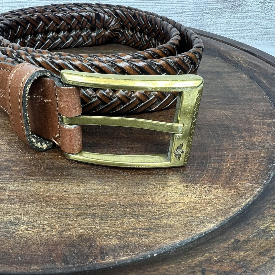 Пояс мужской DOCKERS плетеный плетеная коса коричневый размер 38 опрятный - Изображение 2 из 4