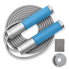 Weighted Jump Rope for Men, Women 1.5LB - Alloy Steel Handles, Speed Skippi...