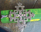 vtg heavy Taxco pendant 20 gram large Sterling mexican crusader Bethlehem cross — photo 1