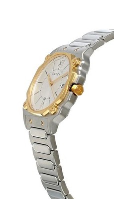 Gucci G-Flat Quartz Stainless Steel 30mm Silver Dial Women's Watch