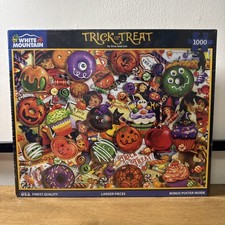 White Mountain Puzzle TRICK OR TREAT BY GINA JANE LEE 24X30 1000 Pcs NEW