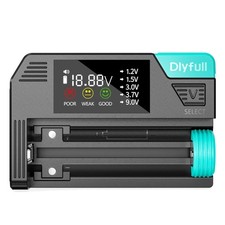 Batterietester, LCD, USB-C, AA AAA C D 9V Knopfzellen, Magnetisch, digital