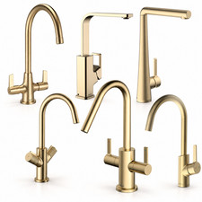 Bristan Brushed Brass Kitchen Sink Mixer Taps Easyfit Choice Of Styles