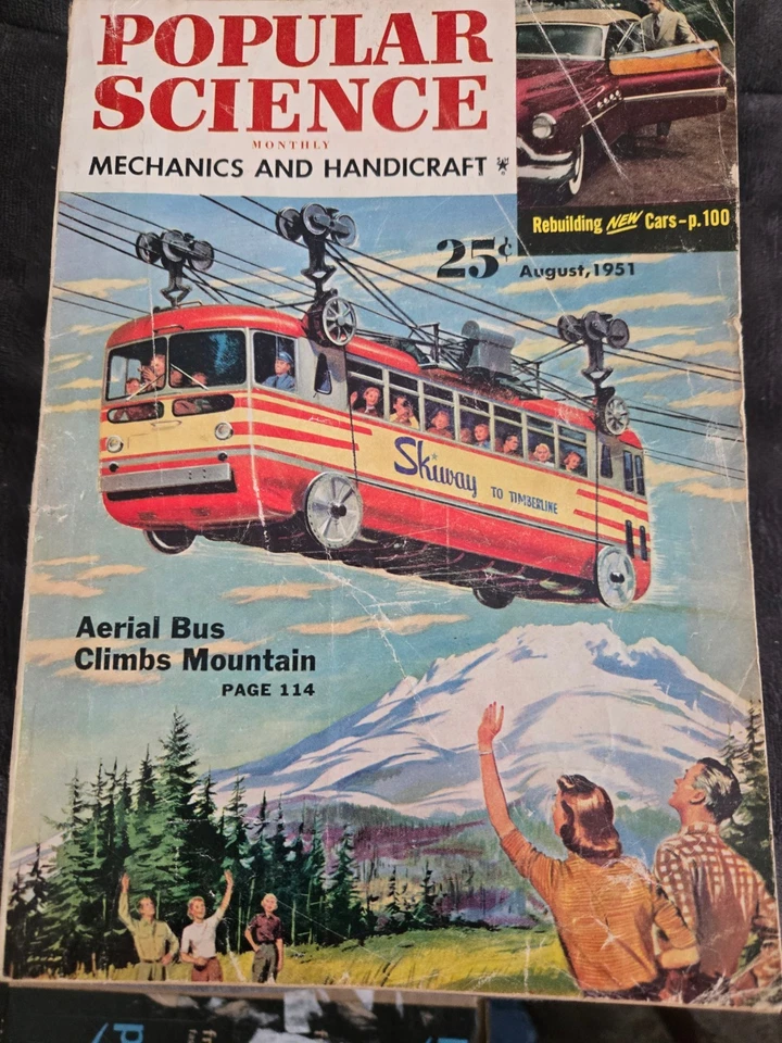 POPULAR SCIENCE MAGAZINES LOT of ten (10) vintage, in vinyl, in nice-cond, gift - Image 2 of 4