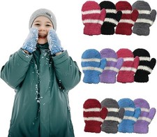 Yacht  Smith Kids Gloves  Mittens in Bulk, Winter Striped Children Age 3-8