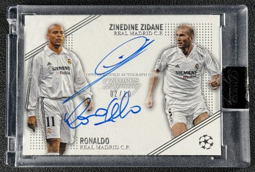 RONALDO ZINEDINE ZIDANE 2022-23 TOPPS DYNASTY UCL #DA-RZ DUAL AUTO MADRID 2/10