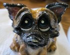 Adorable-1 Of A Kind-Resin- Big Eyed German Shepherd  Brown 4" Tall — photo 4